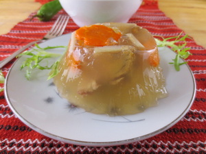 Traditional Romanian Pig Shanks In Jelly (Piftie)